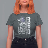 RED Friday T Shirt For Women Remember Everyone Deployed Until They All Come Home Military Eagle USA Flag - Wonder Print Shop