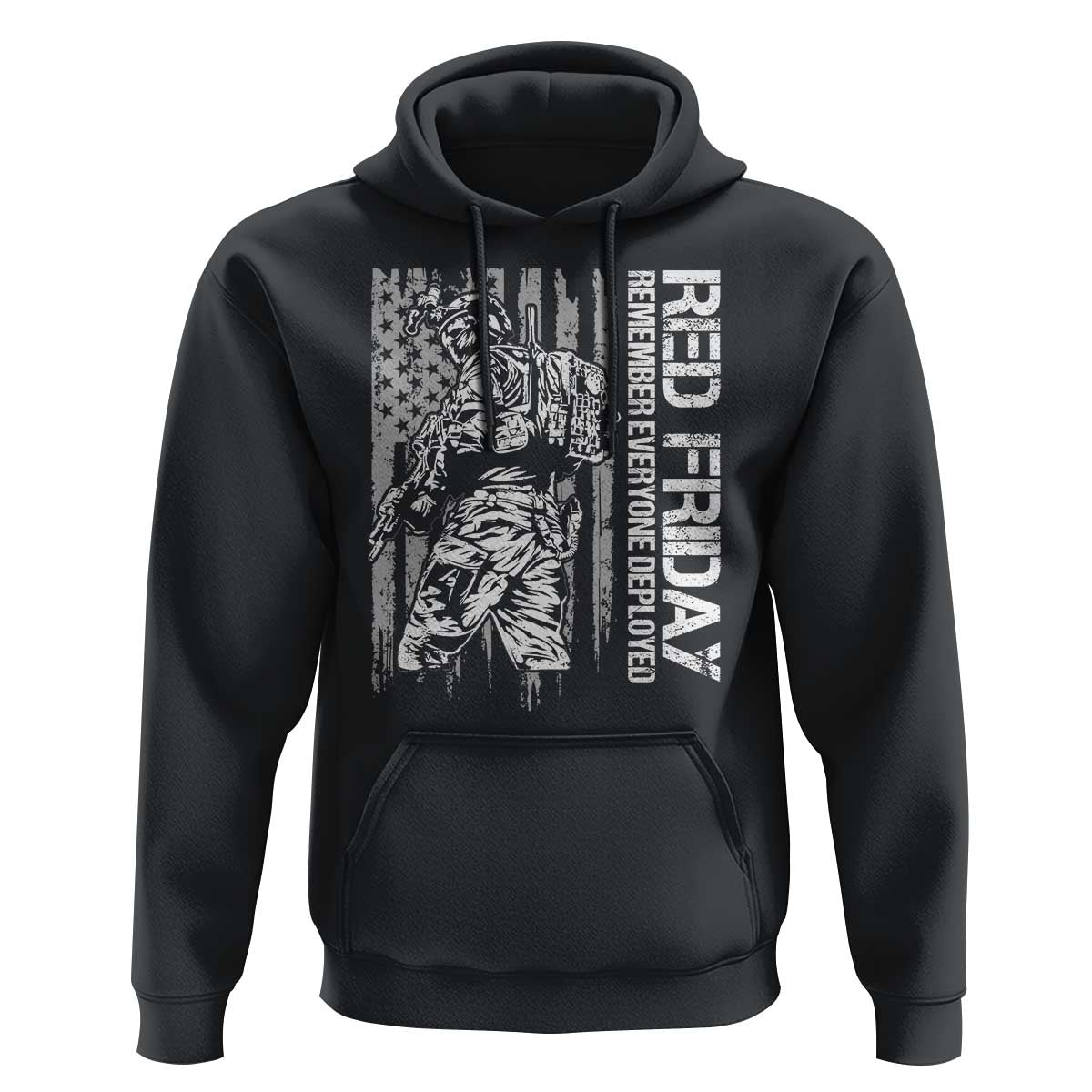 RED Friday Hoodie Remember Everyone Deployed Military American Flag - Wonder Print Shop