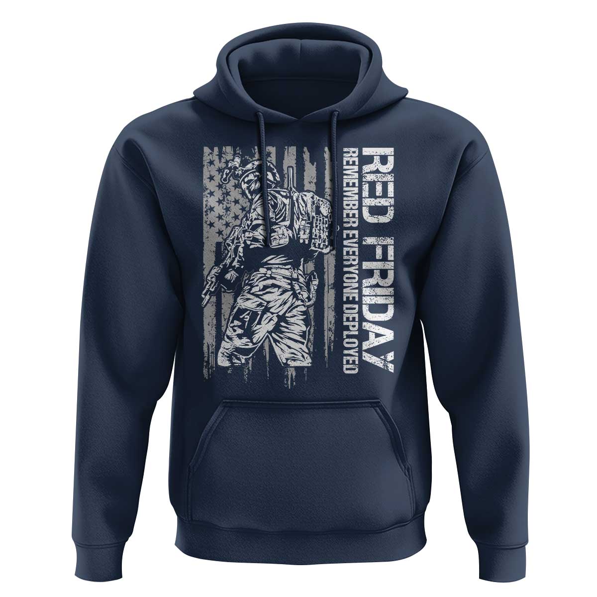 RED Friday Hoodie Remember Everyone Deployed Military American Flag - Wonder Print Shop