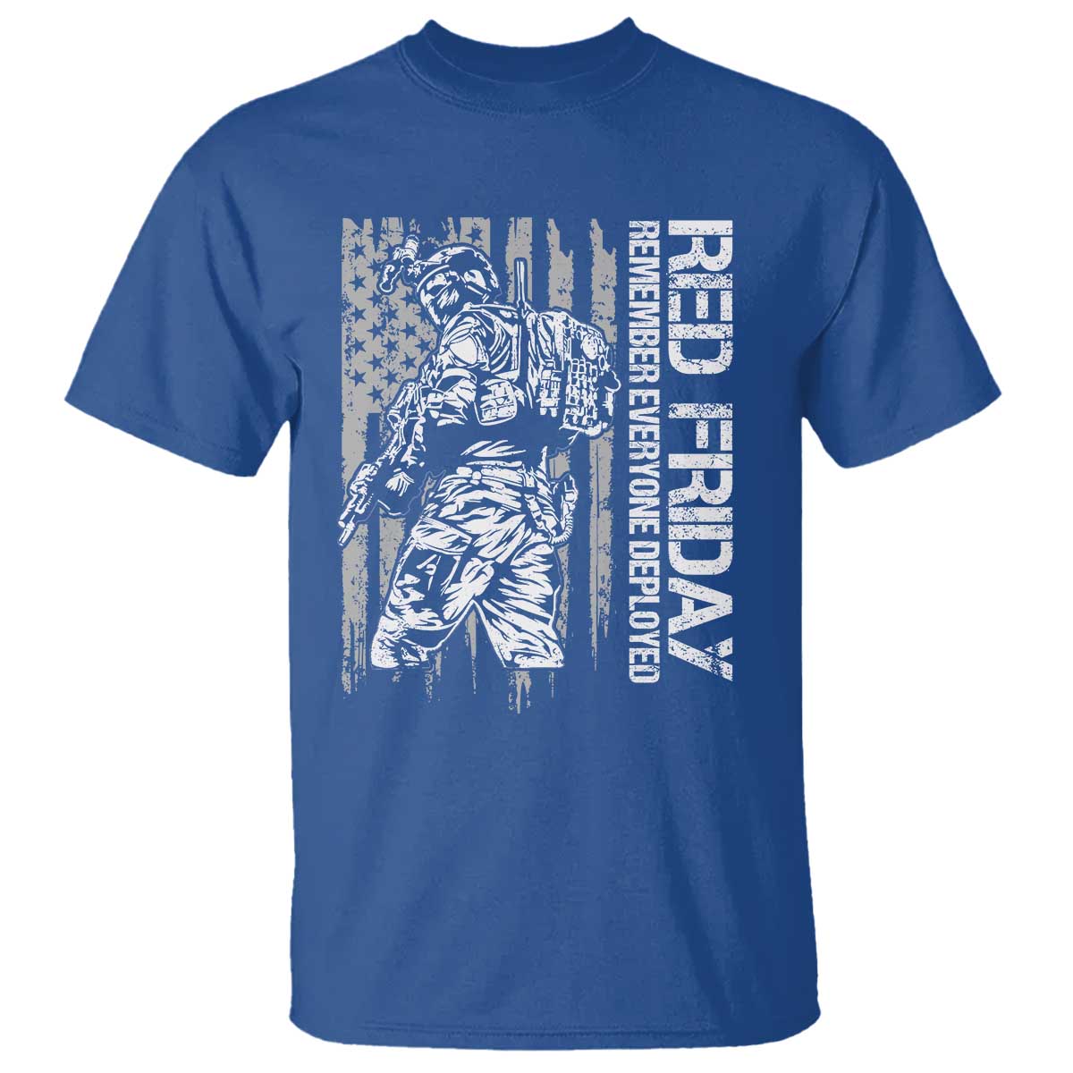 RED Friday T Shirt Remember Everyone Deployed Military American Flag - Wonder Print Shop