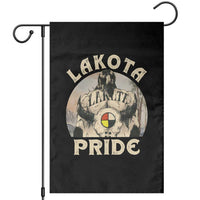 Native American Garden Flag Lakota Pride Medicine Wheel Cow Skull - Wonder Print Shop