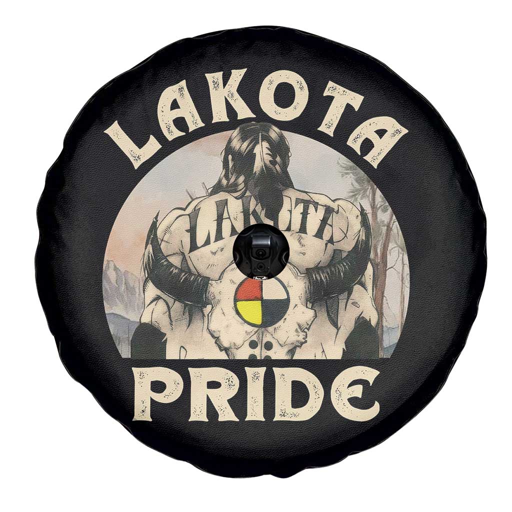 Native American Spare Tire Cover Lakota Pride Medicine Wheel Cow Skull - Wonder Print Shop