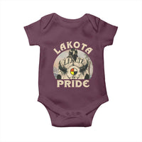 Native American Baby Onesie Lakota Pride Medicine Wheel Cow Skull - Wonder Print Shop