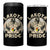 Native American 4 in 1 Can Cooler Tumbler Lakota Pride Medicine Wheel Cow Skull - Wonder Print Shop