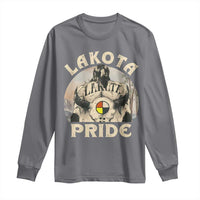 Native American Long Sleeve Shirt Lakota Pride Medicine Wheel Cow Skull - Wonder Print Shop
