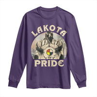 Native American Long Sleeve Shirt Lakota Pride Medicine Wheel Cow Skull - Wonder Print Shop