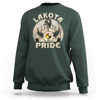 Native American Sweatshirt Lakota Pride Medicine Wheel Cow Skull - Wonder Print Shop