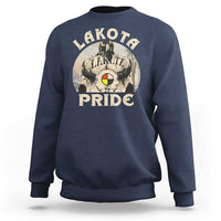 Native American Sweatshirt Lakota Pride Medicine Wheel Cow Skull - Wonder Print Shop