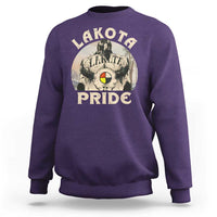 Native American Sweatshirt Lakota Pride Medicine Wheel Cow Skull - Wonder Print Shop
