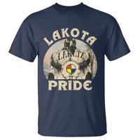 Native American T Shirt Lakota Pride Medicine Wheel Cow Skull - Wonder Print Shop