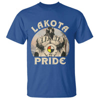 Native American T Shirt Lakota Pride Medicine Wheel Cow Skull - Wonder Print Shop