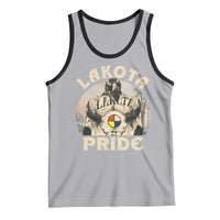 Native American Tank Top Lakota Pride Medicine Wheel Cow Skull - Wonder Print Shop