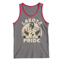 Native American Tank Top Lakota Pride Medicine Wheel Cow Skull - Wonder Print Shop