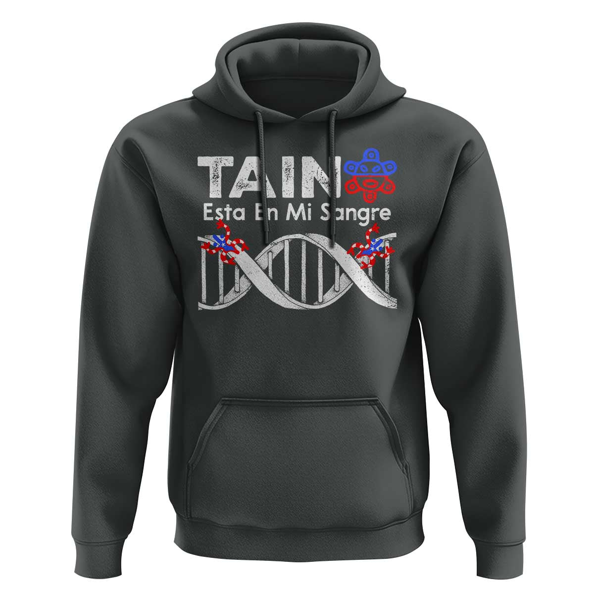Boricua Hoodie Taino Esta En Mi Sangre Frog Puerto - Wonder Print Shop