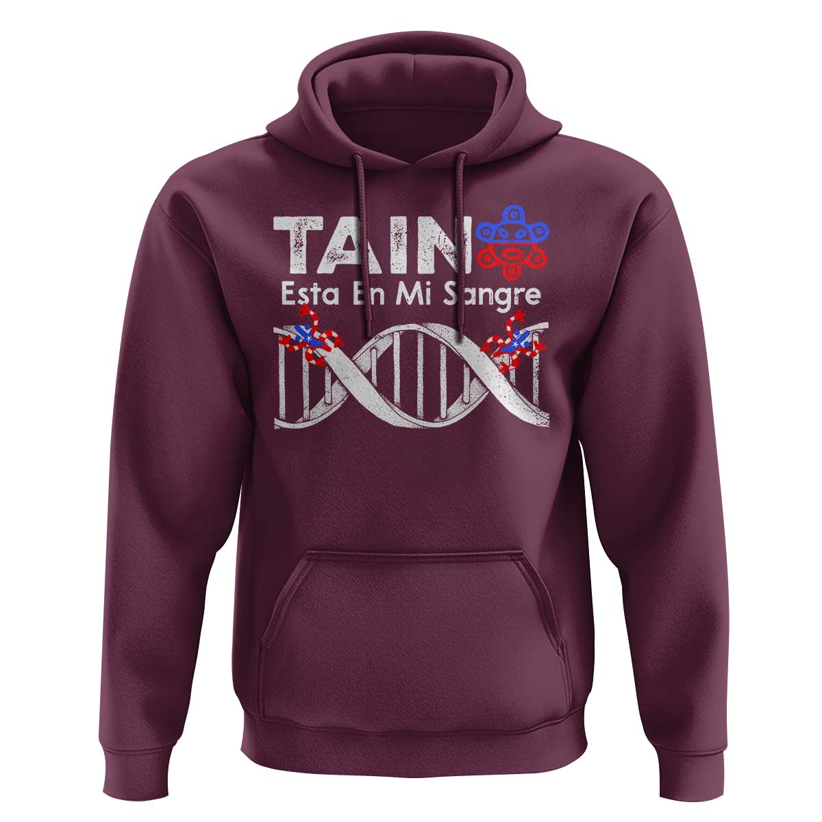 Boricua Hoodie Taino Esta En Mi Sangre Frog Puerto - Wonder Print Shop