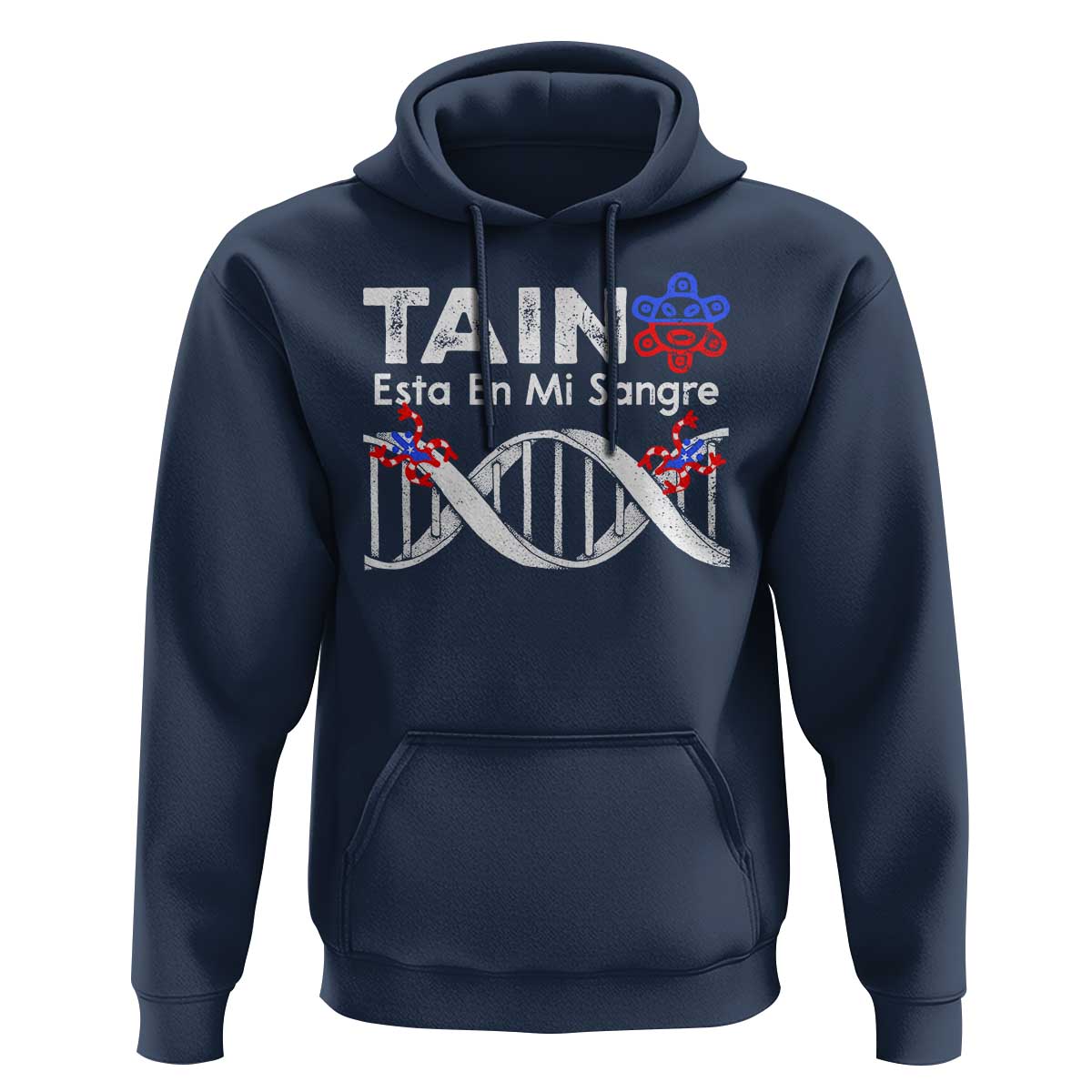 Boricua Hoodie Taino Esta En Mi Sangre Frog Puerto - Wonder Print Shop