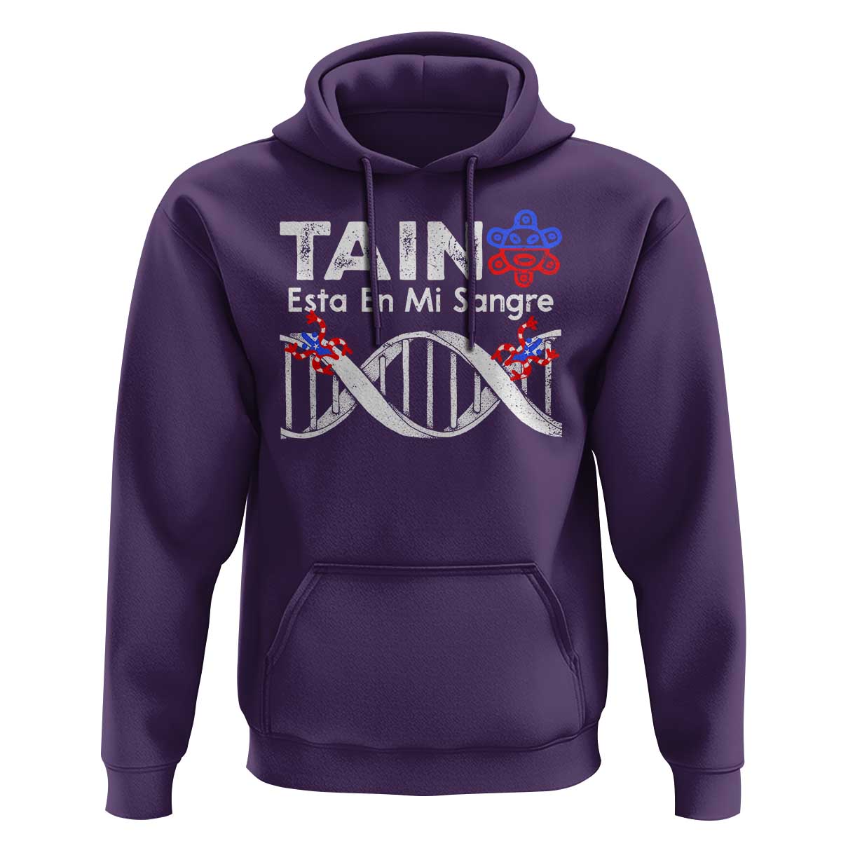 Boricua Hoodie Taino Esta En Mi Sangre Frog Puerto - Wonder Print Shop