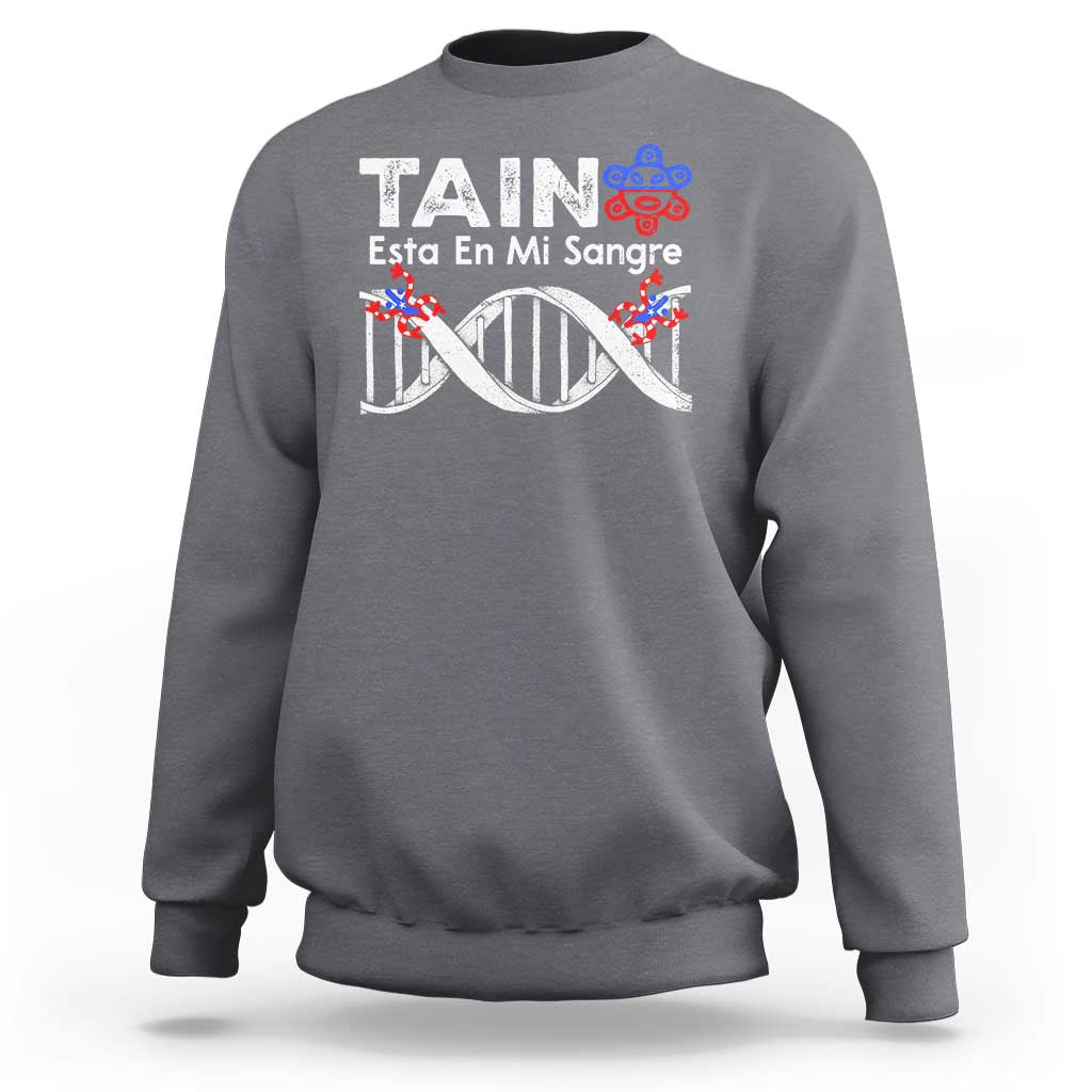 Boricua Sweatshirt Taino Esta En Mi Sangre Frog Puerto - Wonder Print Shop