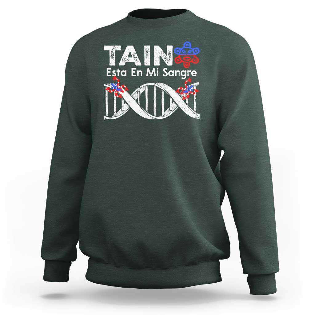 Boricua Sweatshirt Taino Esta En Mi Sangre Frog Puerto - Wonder Print Shop