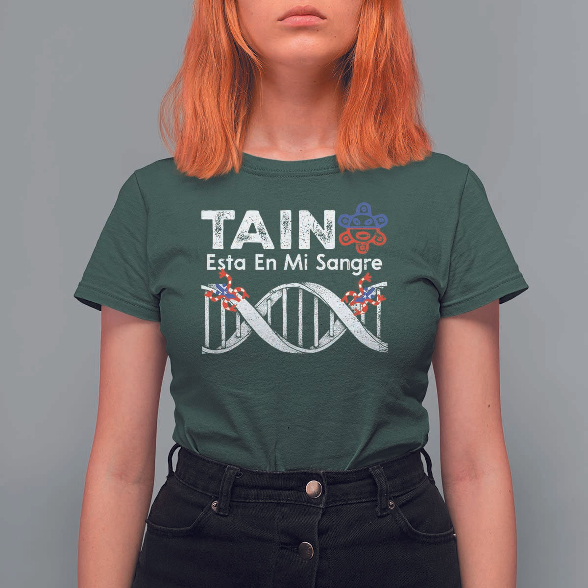 Boricua T Shirt For Women Taino Esta En Mi Sangre Frog Puerto - Wonder Print Shop