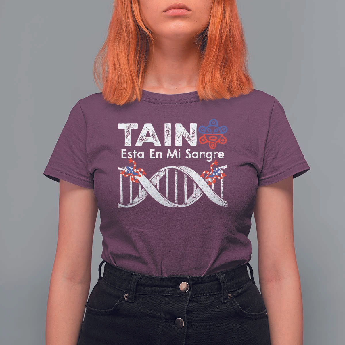 Boricua T Shirt For Women Taino Esta En Mi Sangre Frog Puerto - Wonder Print Shop