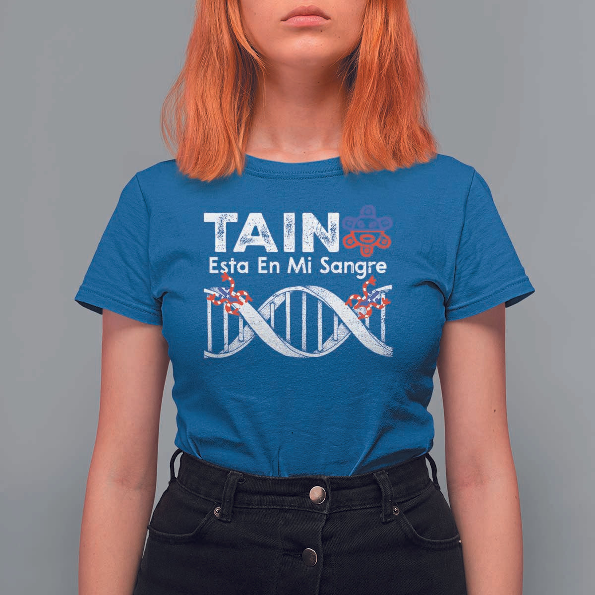 Boricua T Shirt For Women Taino Esta En Mi Sangre Frog Puerto - Wonder Print Shop