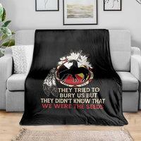 Native American Throw Blanket They Tried To Bury Us But They Didn't Know That Medicine Wheel - Wonder Print Shop