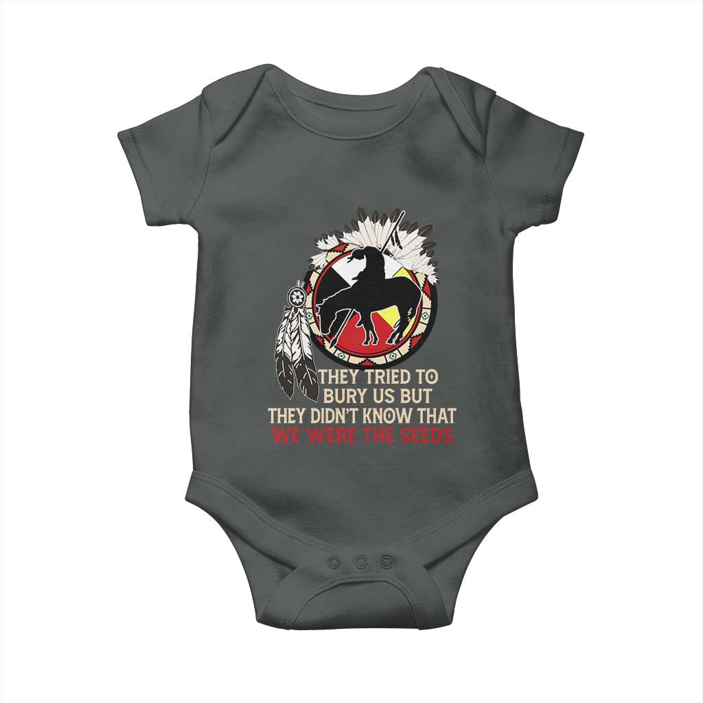 Native American Baby Onesie They Tried To Bury Us But They Didn't Know That Medicine Wheel - Wonder Print Shop