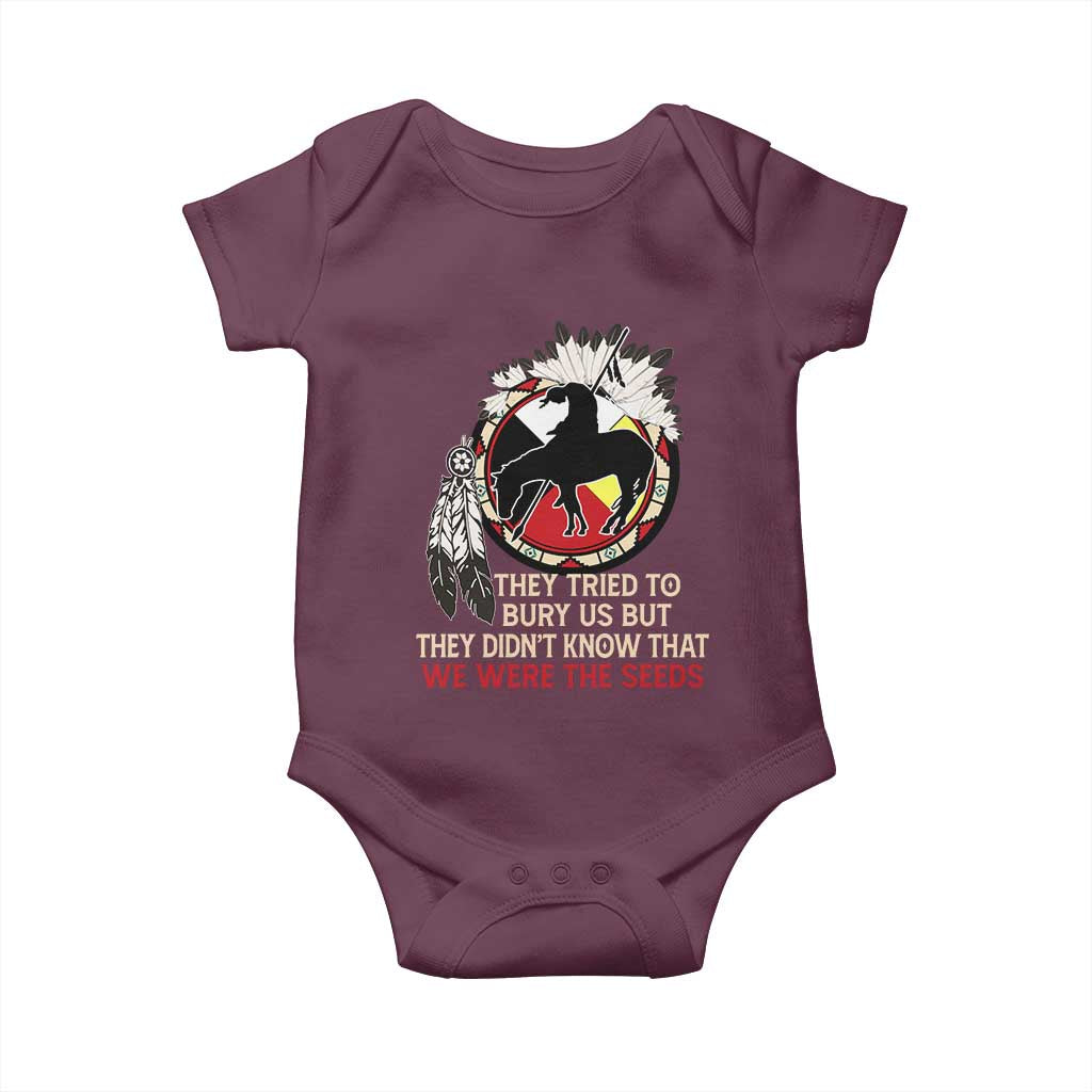 Native American Baby Onesie They Tried To Bury Us But They Didn't Know That Medicine Wheel - Wonder Print Shop