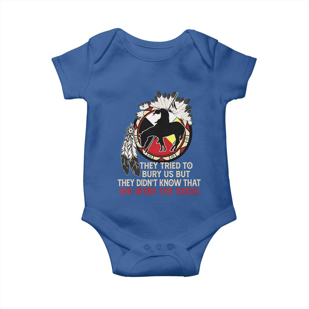 Native American Baby Onesie They Tried To Bury Us But They Didn't Know That Medicine Wheel - Wonder Print Shop