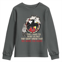 Native American Youth Sweatshirt They Tried To Bury Us But They Didn't Know That Medicine Wheel - Wonder Print Shop