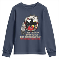 Native American Youth Sweatshirt They Tried To Bury Us But They Didn't Know That Medicine Wheel - Wonder Print Shop
