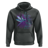 Suicide Prevention Awareness Hoodie You Are Worthy Loved Needed Enough Dragonfly - Wonder Print Shop