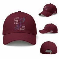 Suicide Prevention Awareness Baseball Cap I Have Time To Listen Your Life Matters Butterfly Holding Hand