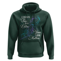 Suicide Prevention Awareness Hoodie I Have Time To Listen Your Life Matters Butterfly Holding Hand - Wonder Print Shop