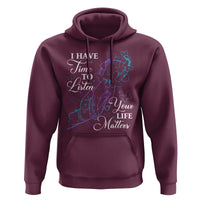Suicide Prevention Awareness Hoodie I Have Time To Listen Your Life Matters Butterfly Holding Hand - Wonder Print Shop