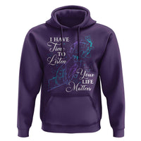 Suicide Prevention Awareness Hoodie I Have Time To Listen Your Life Matters Butterfly Holding Hand - Wonder Print Shop