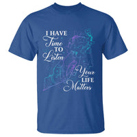 Suicide Prevention Awareness T Shirt I Have Time To Listen Your Life Matters Butterfly Holding Hand - Wonder Print Shop