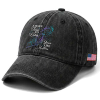 Suicide Prevention Awareness Washed Cotton Baseball Cap I Have Time To Listen Your Life Matters Butterfly Holding Hand