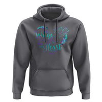 Suicide Prevention Awareness Hoodie His Wings Were Ready But My Heart Was Not Feathers - Wonder Print Shop