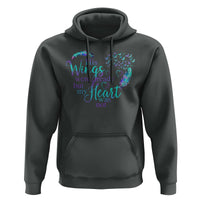 Suicide Prevention Awareness Hoodie His Wings Were Ready But My Heart Was Not Feathers - Wonder Print Shop