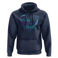 Suicide Prevention Awareness Hoodie His Wings Were Ready But My Heart Was Not Feathers - Wonder Print Shop