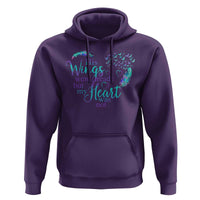 Suicide Prevention Awareness Hoodie His Wings Were Ready But My Heart Was Not Feathers - Wonder Print Shop