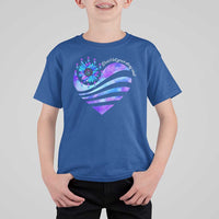Suicide Prevention Awareness T Shirt For Kid Don't Let Your Story End Heart Semicolon Sunflower - Wonder Print Shop
