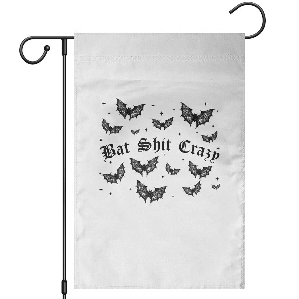 Funny Halloween Bat Shit Crazy Garden Flag Horror Gothic Coquette Bat - Wonder Print Shop