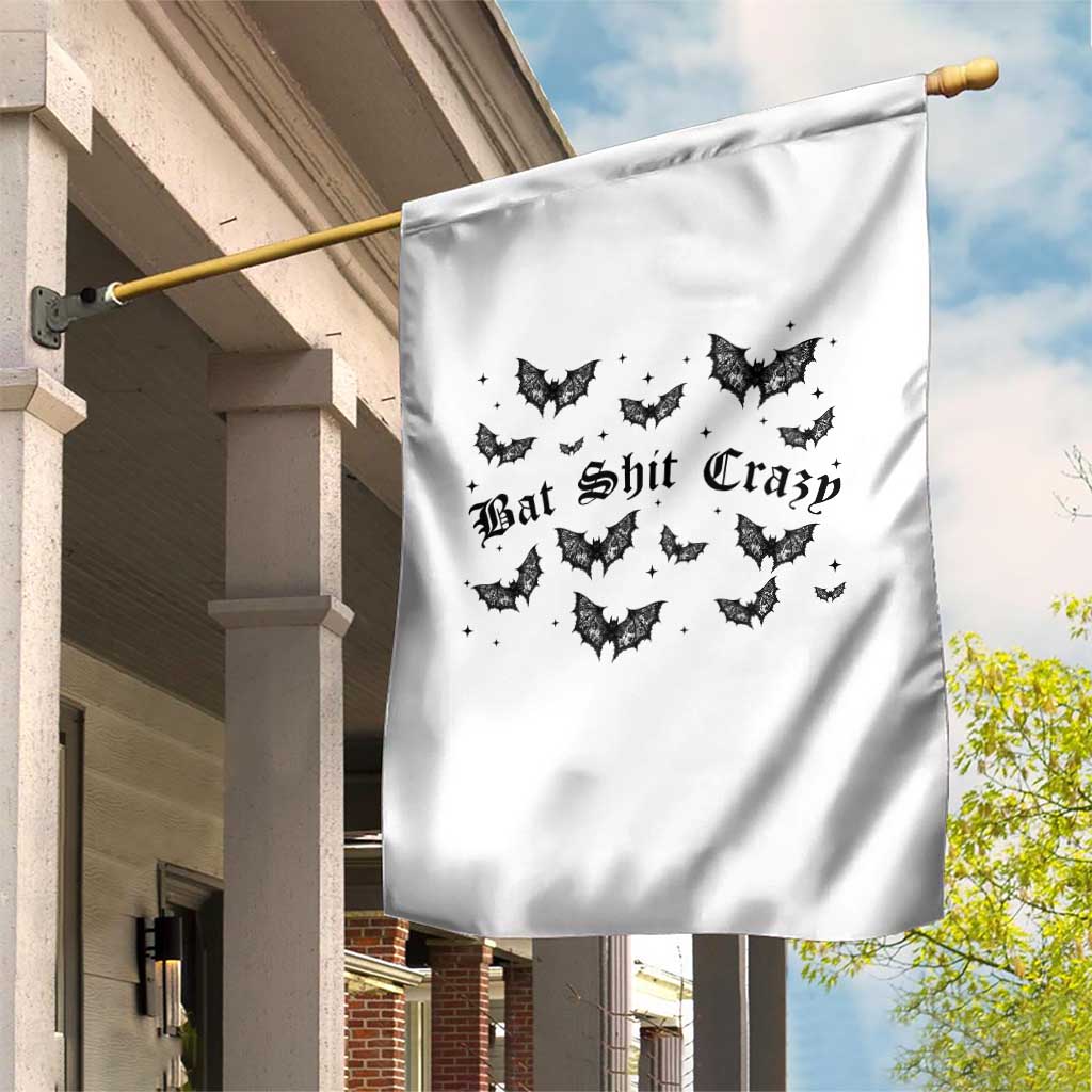 Funny Halloween Bat Shit Crazy Garden Flag Horror Gothic Coquette Bat - Wonder Print Shop