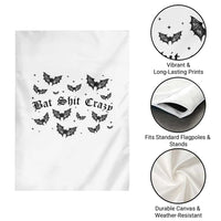 Funny Halloween Bat Shit Crazy Garden Flag Horror Gothic Coquette Bat - Wonder Print Shop