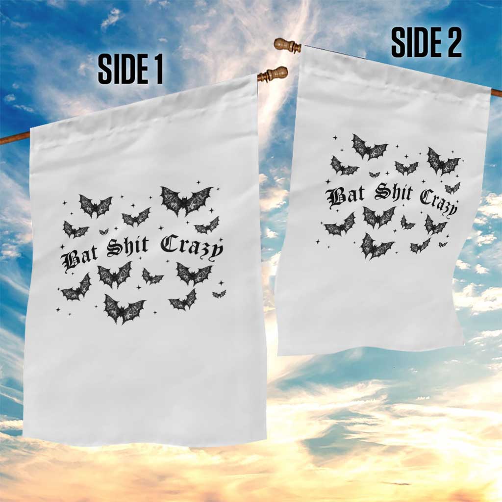 Funny Halloween Bat Shit Crazy Garden Flag Horror Gothic Coquette Bat - Wonder Print Shop