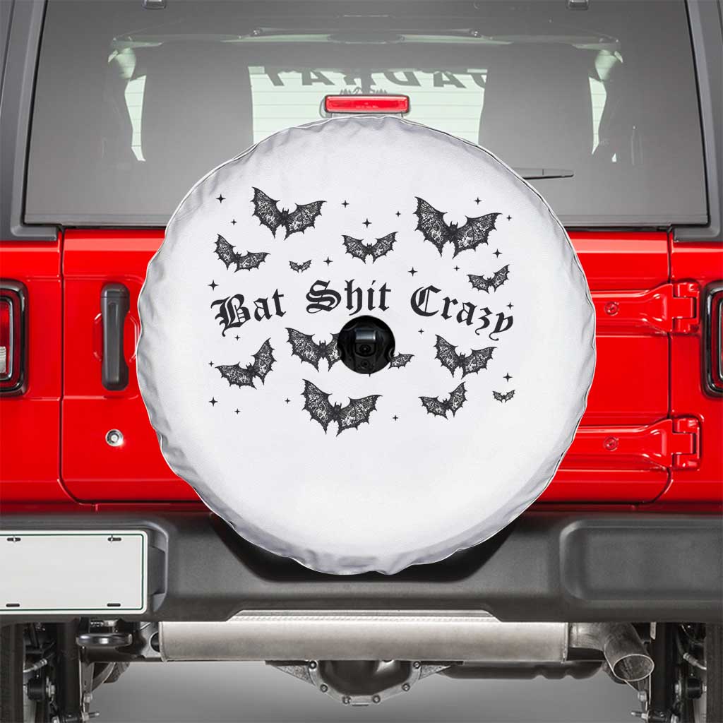 Funny Halloween Bat Shit Crazy Spare Tire Cover Horror Gothic Coquette Bat - Wonder Print Shop