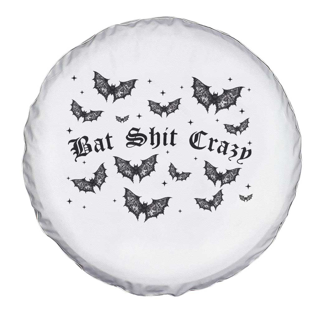 Funny Halloween Bat Shit Crazy Spare Tire Cover Horror Gothic Coquette Bat - Wonder Print Shop